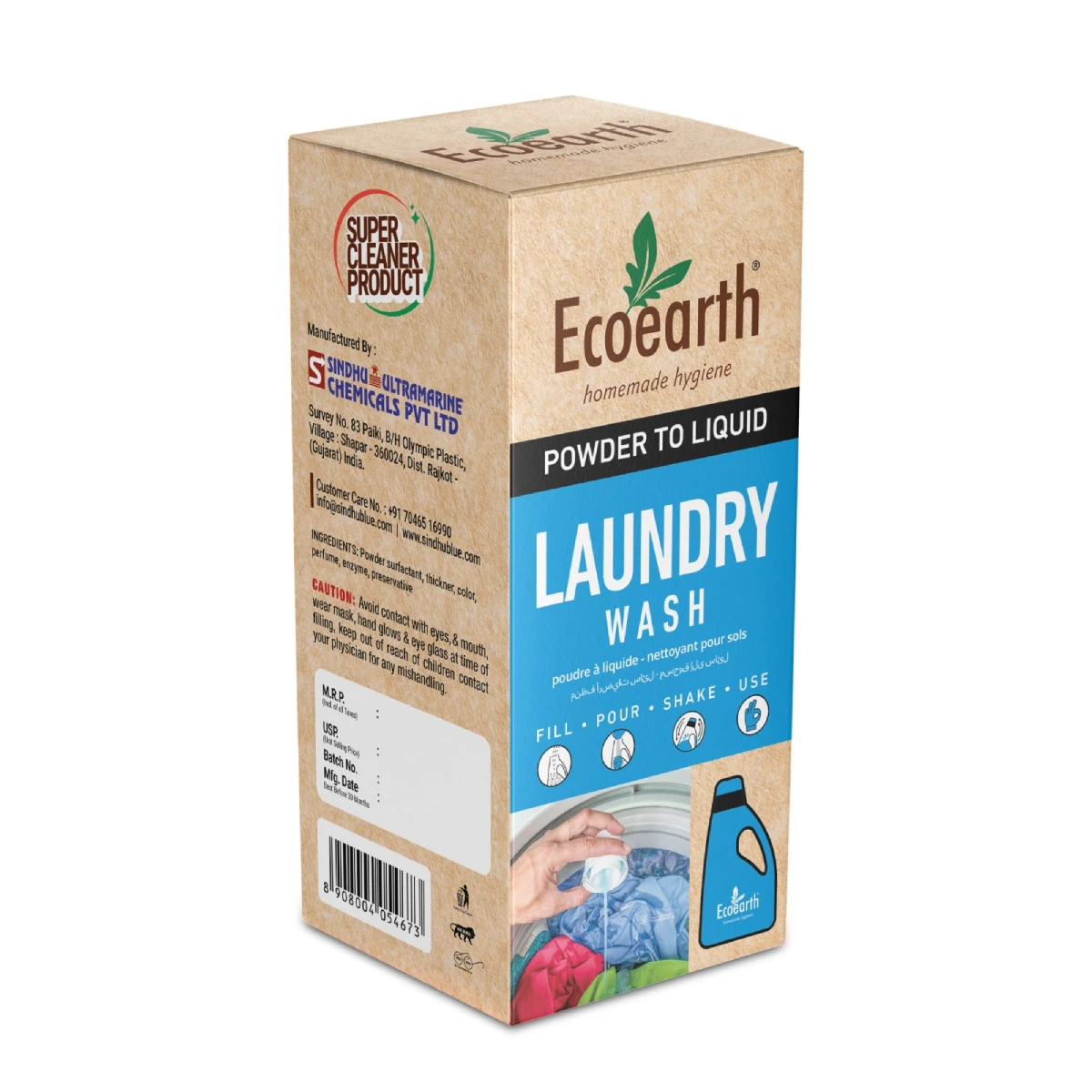 Laundry-Wash Ecoearth<sup>®</sup> Powder to Liquid Laundry Wash - Image 1